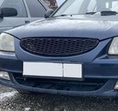 Решетка радиатора Hyundai Accent (плетенка) ЧЕРНЫЙ (вар.2)